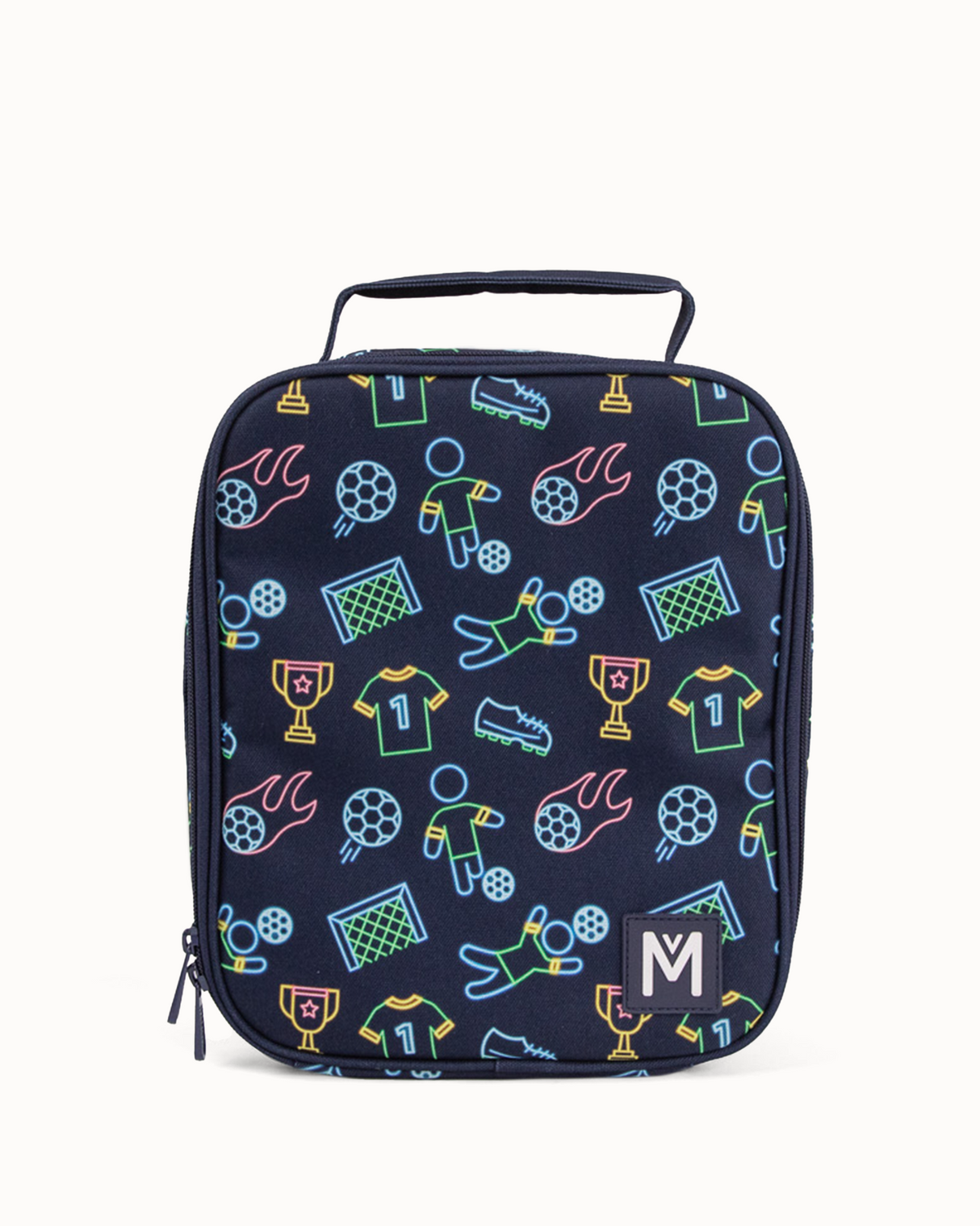 MontiiCo Large Insulated Lunch Bag - Goal Keeper (Ice Pack Included)