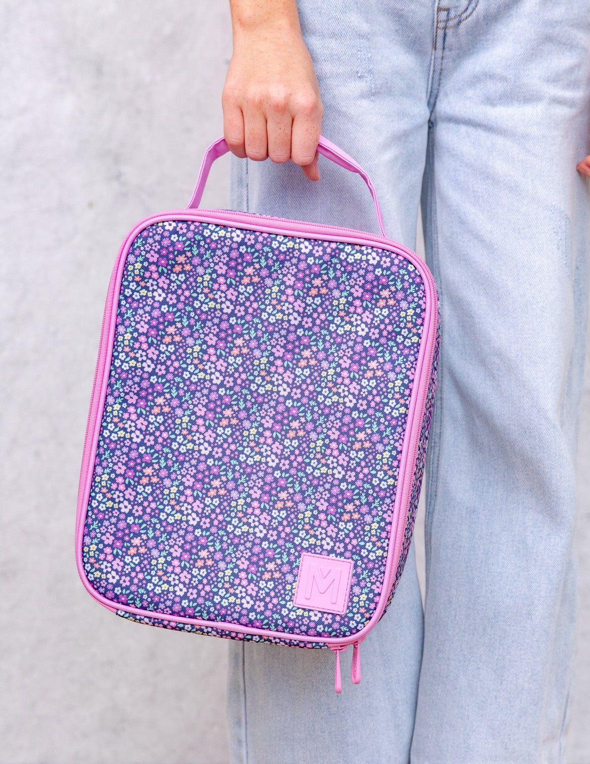 MontiiCo Large Insulated Lunch Bag - Meadow (Ice Pack Included)