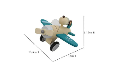 Retro Plane With Cute Dog Driver - Large - Toybox Tales