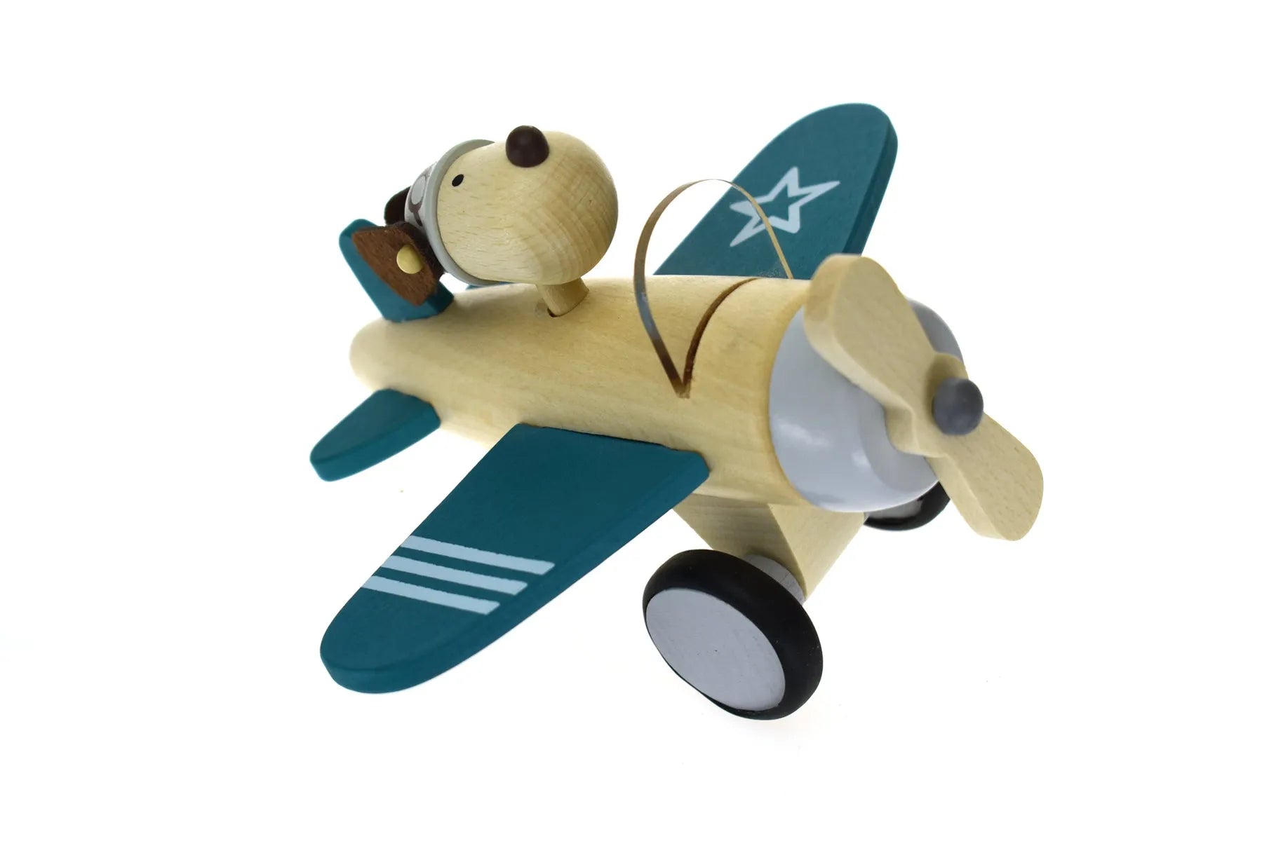 Retro Plane With Cute Dog Driver - Large