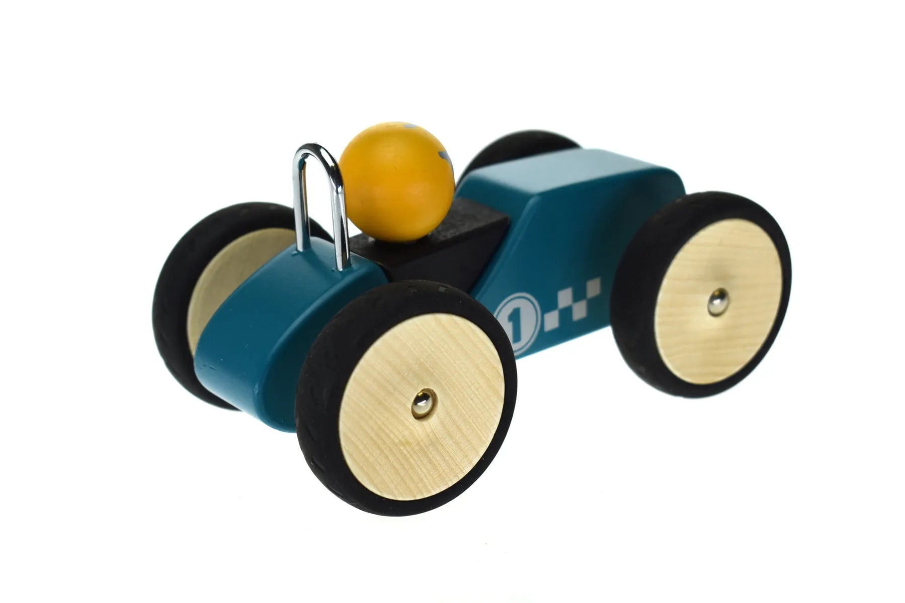 Retro Racing Car Blue - Large