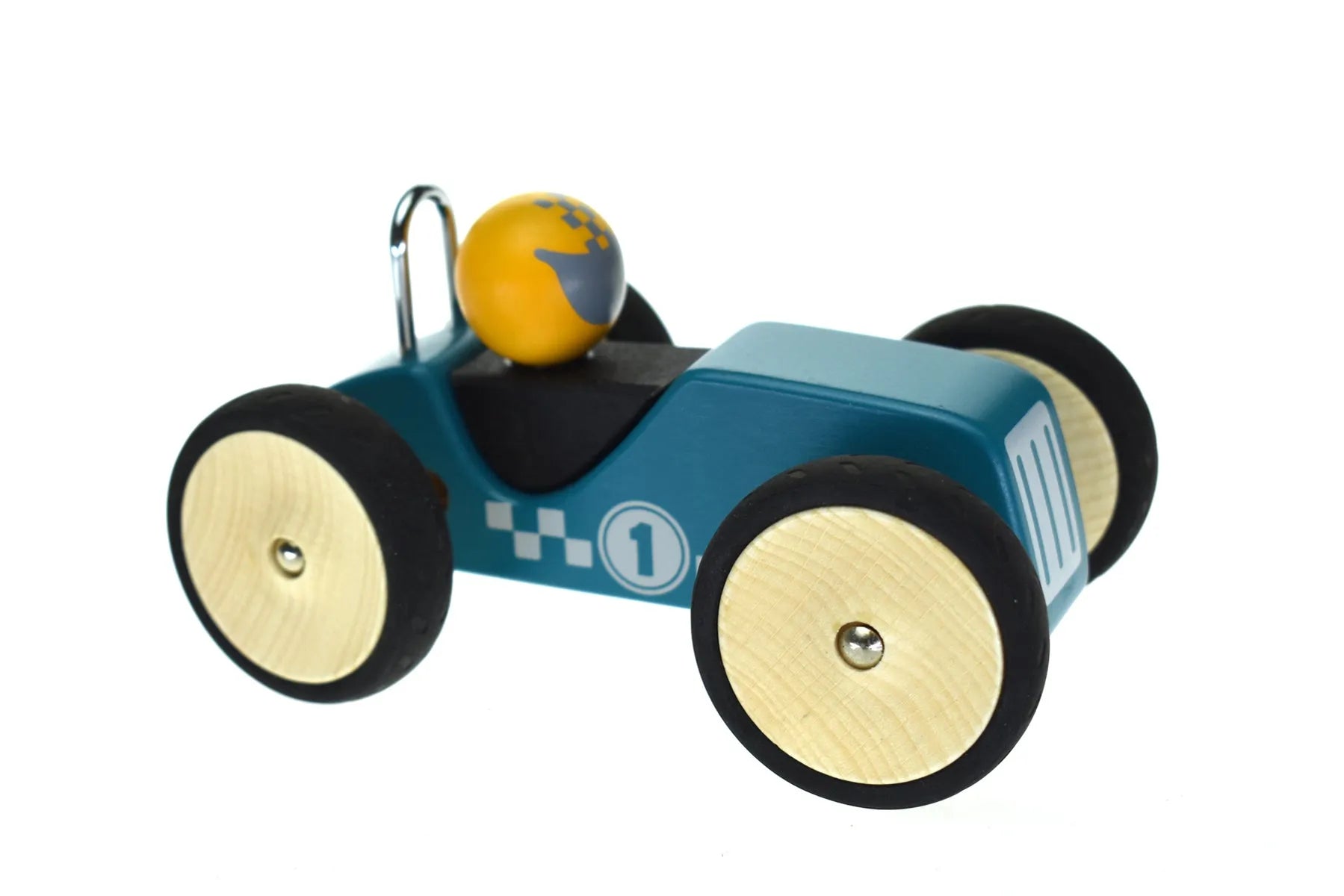 Retro Racing Car Blue - Large