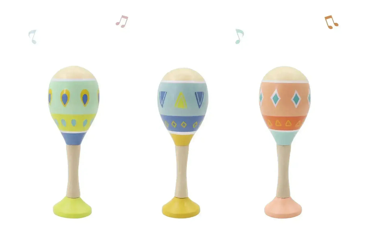 Pattern Play Maracas With Base - Toybox Tales