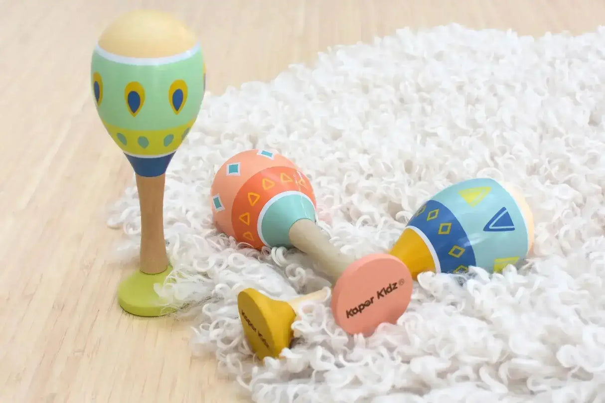 Pattern Play Maracas With Base - Toybox Tales