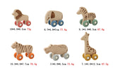 Wildlife Wooden Animal With Silicone Wheels