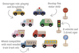 Wooden Box Transportation & Street Sign Set