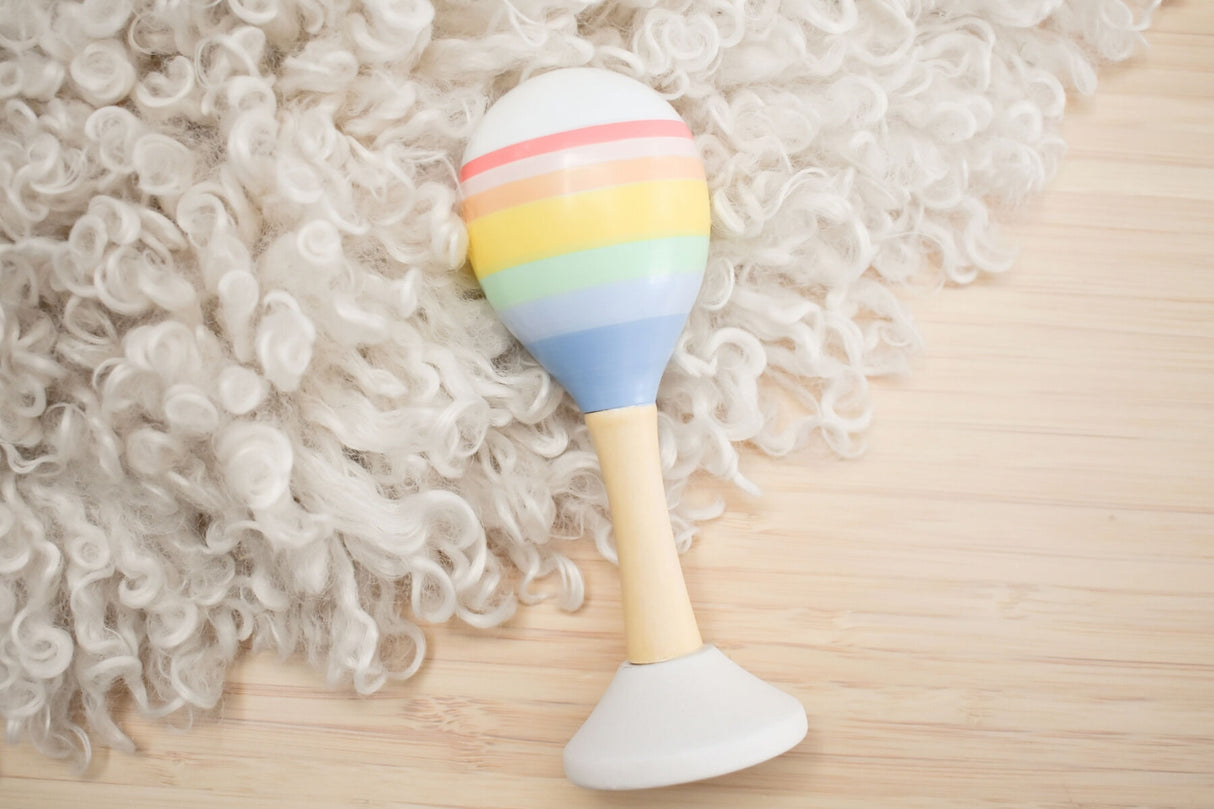 Rainbow Wooden Maraca