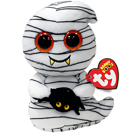 Ty Beanie Boos | Ooooky the Ghost With Spider | Regular - Toybox Tales