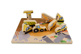 Wooden Chunky Construction Vehicle Puzzle