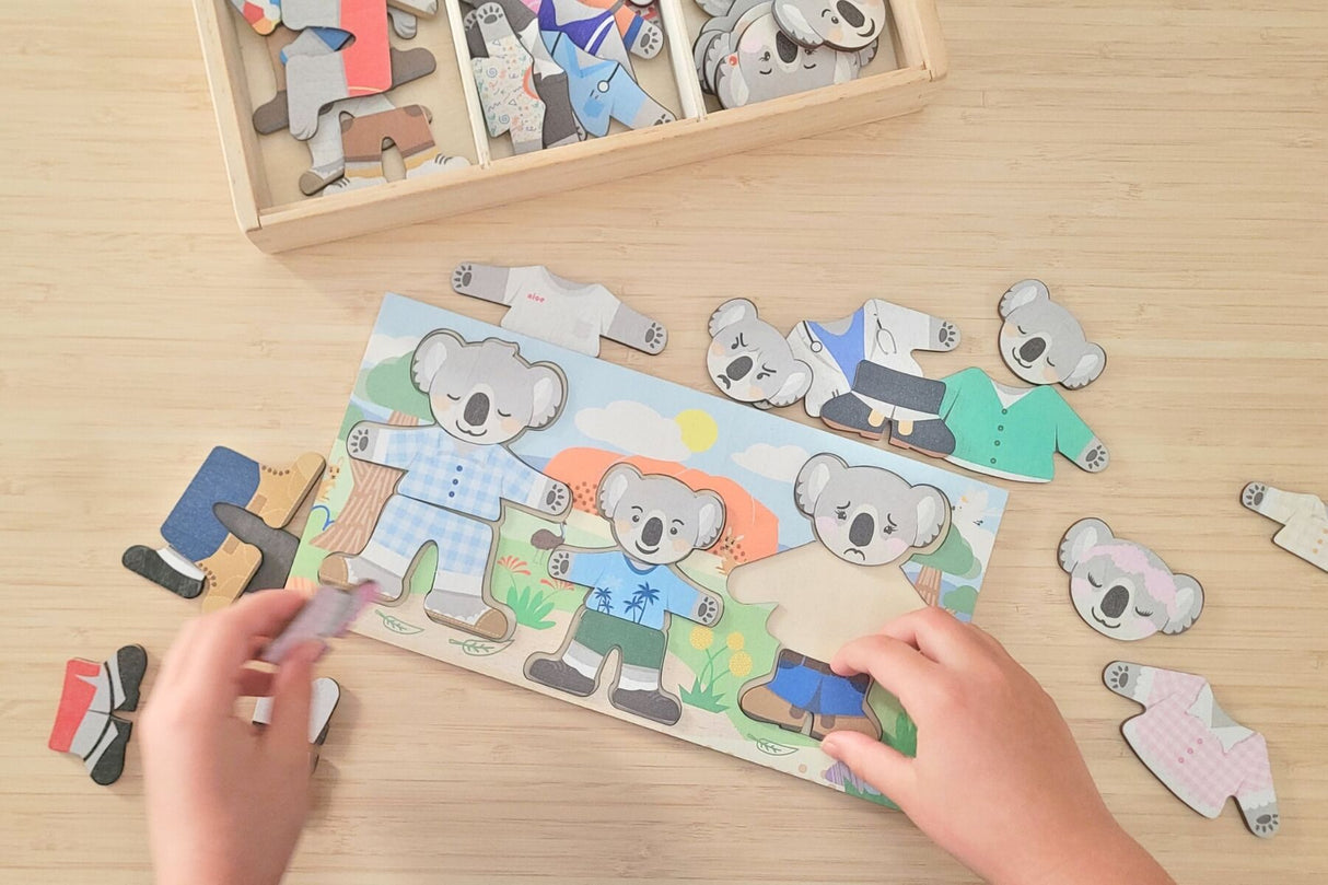 Dressing Koala Family With Expression