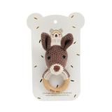 Crochet Ring Rattle - Kobe the Kangaroo