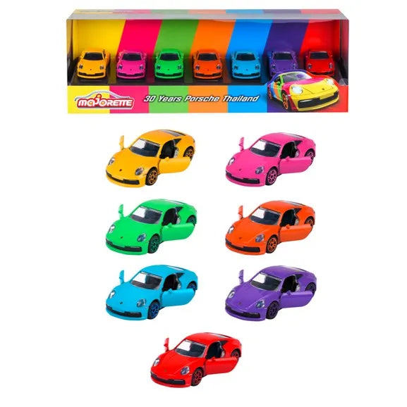 Majorette Porsche Colour Series 7 Piece Gift Pack - Toybox Tales