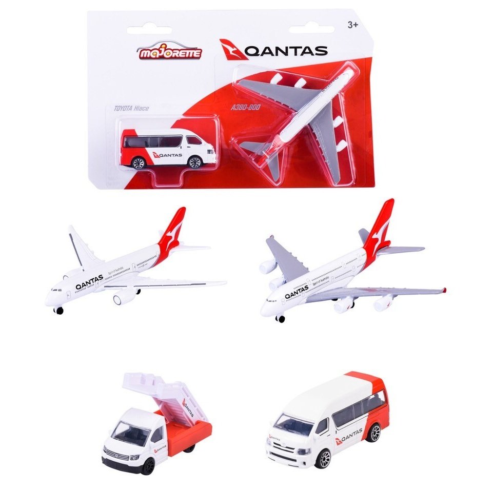 Qantas Plane and Vehicle Assorted - Majorette - Toybox Tales
