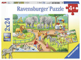 Ravensburger - A Day at the Zoo Puzzle 2x24 Piece