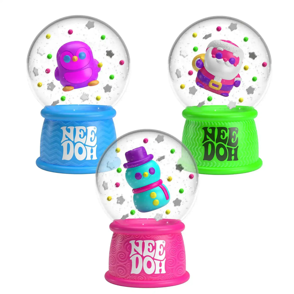 Schylling | Nee Doh | Squish n Snow Globe Christmas Nee Doh