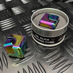 Kaiko Fidgets | Square Spinning Cube in Oil Slick