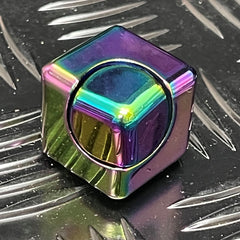 Kaiko Fidgets | Square Spinning Cube in Oil Slick