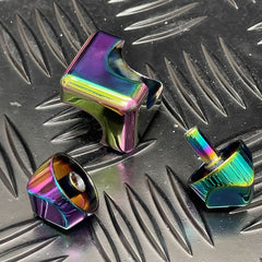 Kaiko Fidgets | Square Spinning Cube in Oil Slick