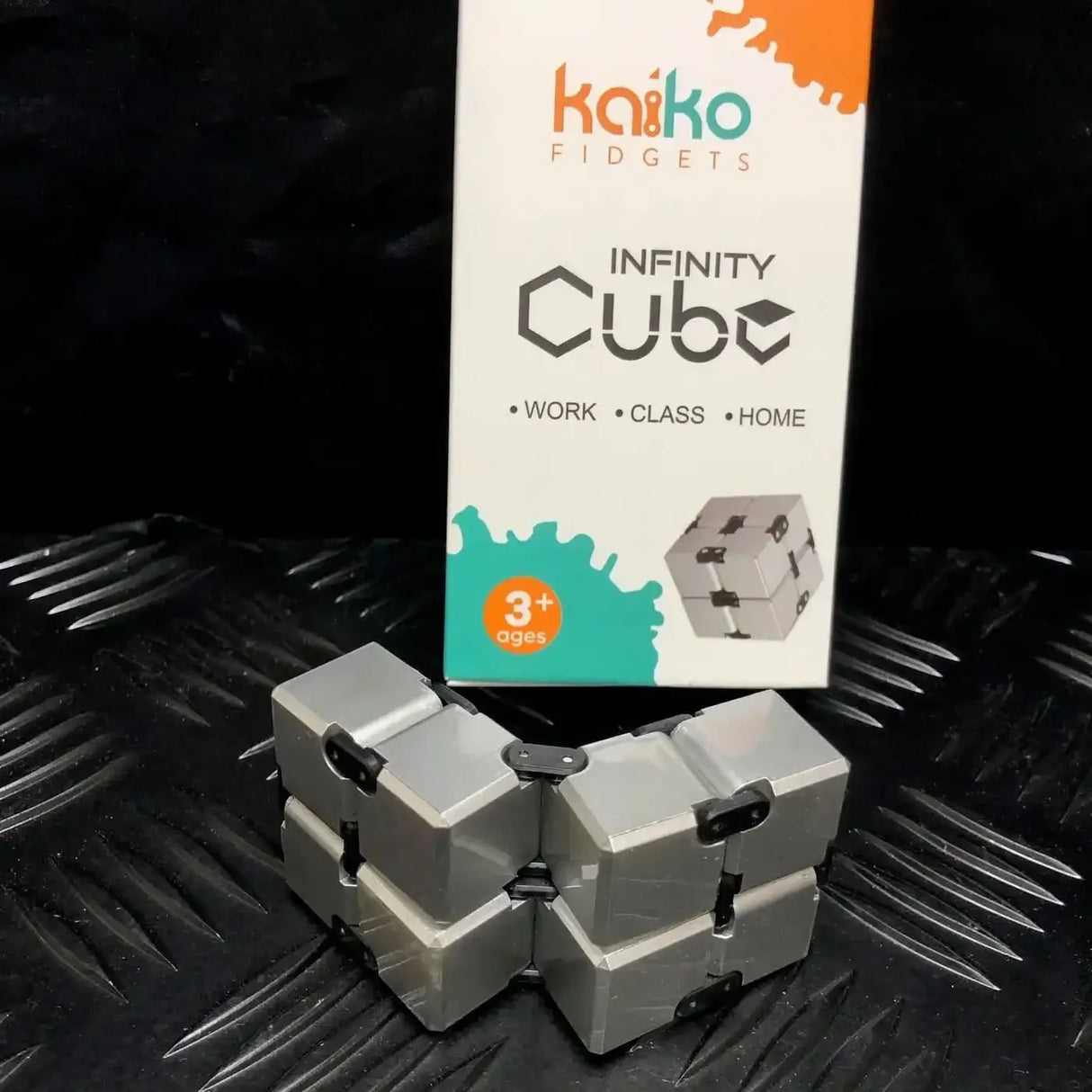 Kaiko Fidgets | Silver Infinity Cube Fidget  108 grams