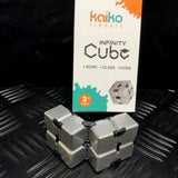 Kaiko Fidgets | Silver Infinity Cube Fidget  108 grams