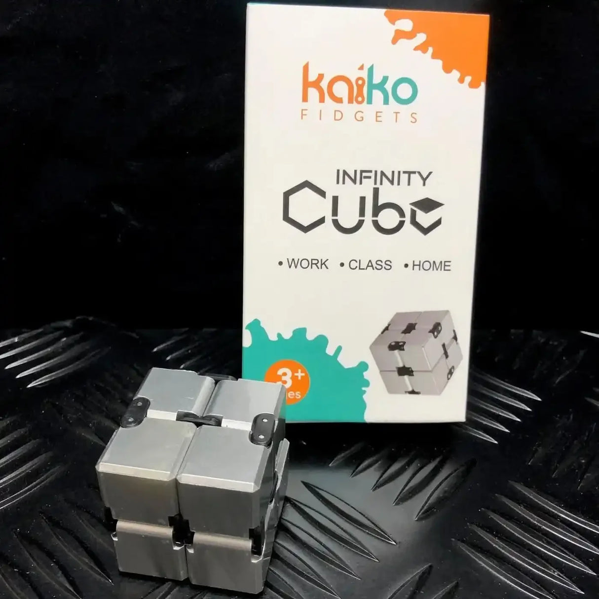 Kaiko Fidgets | Silver Infinity Cube Fidget  108 grams