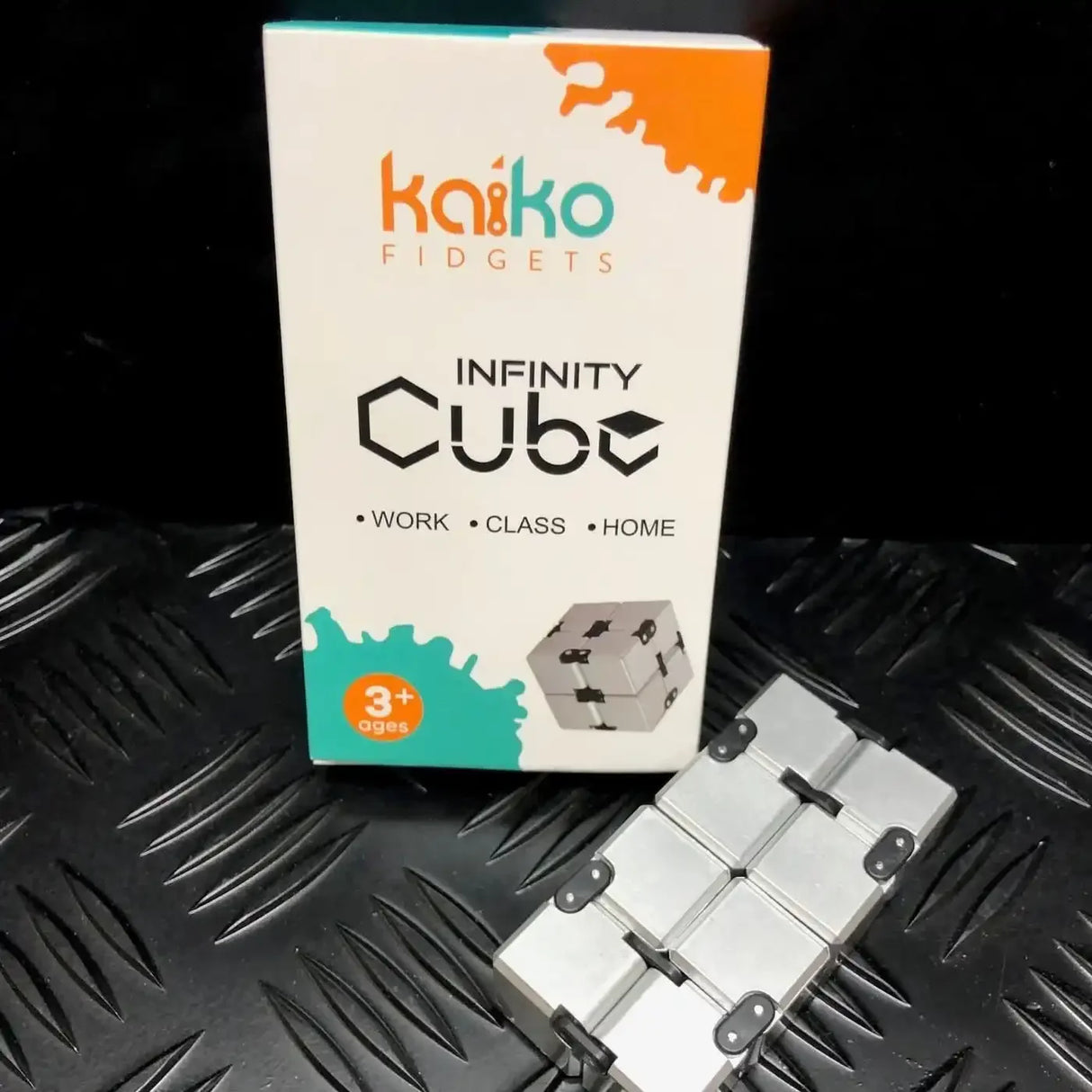 Kaiko Fidgets | Silver Infinity Cube Fidget  108 grams