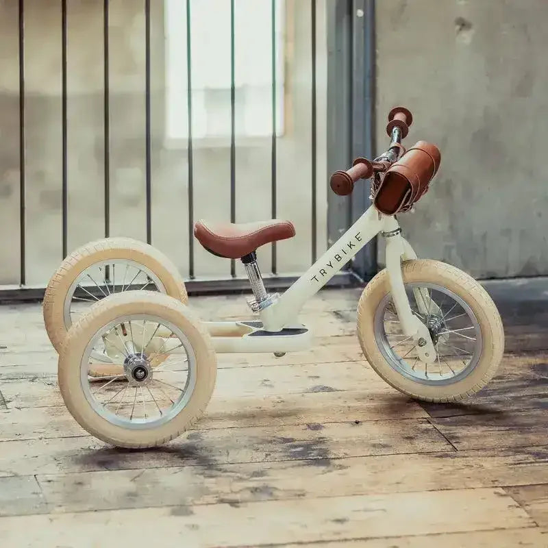 Trybike | Vintage Cream with Cream Tyres | Trike & Balance Bike - Toybox Tales