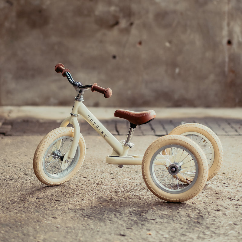 Trybike | Vintage Cream with Black Tyres | Trike & Balance Bike