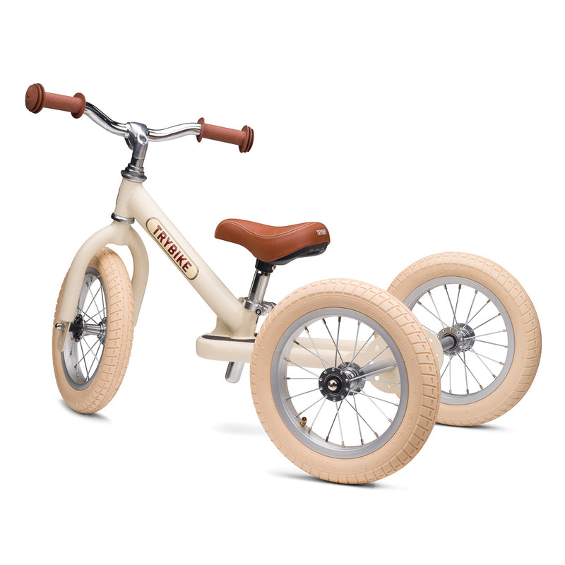 Trybike | Vintage Cream with Black Tyres | Trike & Balance Bike