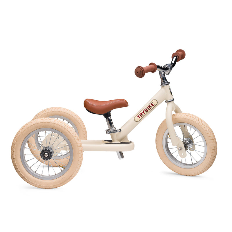 Trybike | Vintage Cream with Black Tyres | Trike & Balance Bike