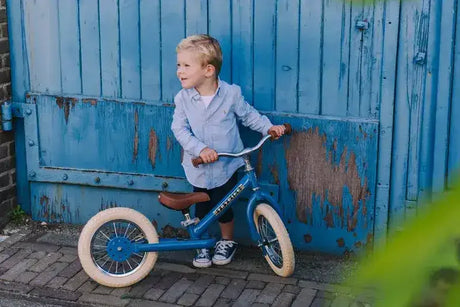 Trybike | Vintage Blue with Cream Tyres| Trike & Balance Bike - Toybox Tales