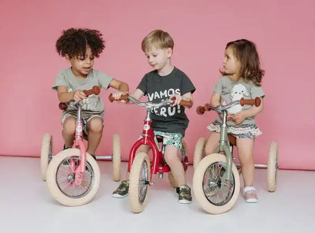 Trybike | Vintage Green with Cream Tyres | Trike & Balance Bike - Toybox Tales