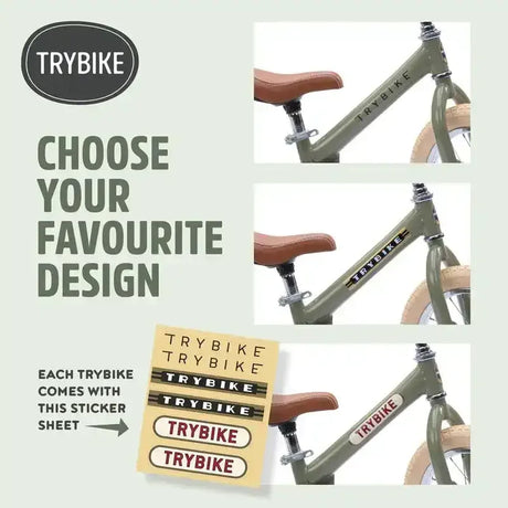 Trybike | Vintage Green with Cream Tyres | Trike & Balance Bike - Toybox Tales