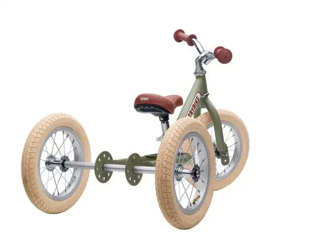 Trybike | Vintage Green with Cream Tyres | Trike & Balance Bike - Toybox Tales
