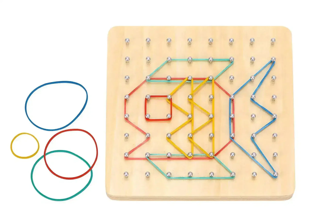 Creative Rubber Band Geoboard Pattern Puzzle Game - Toybox Tales