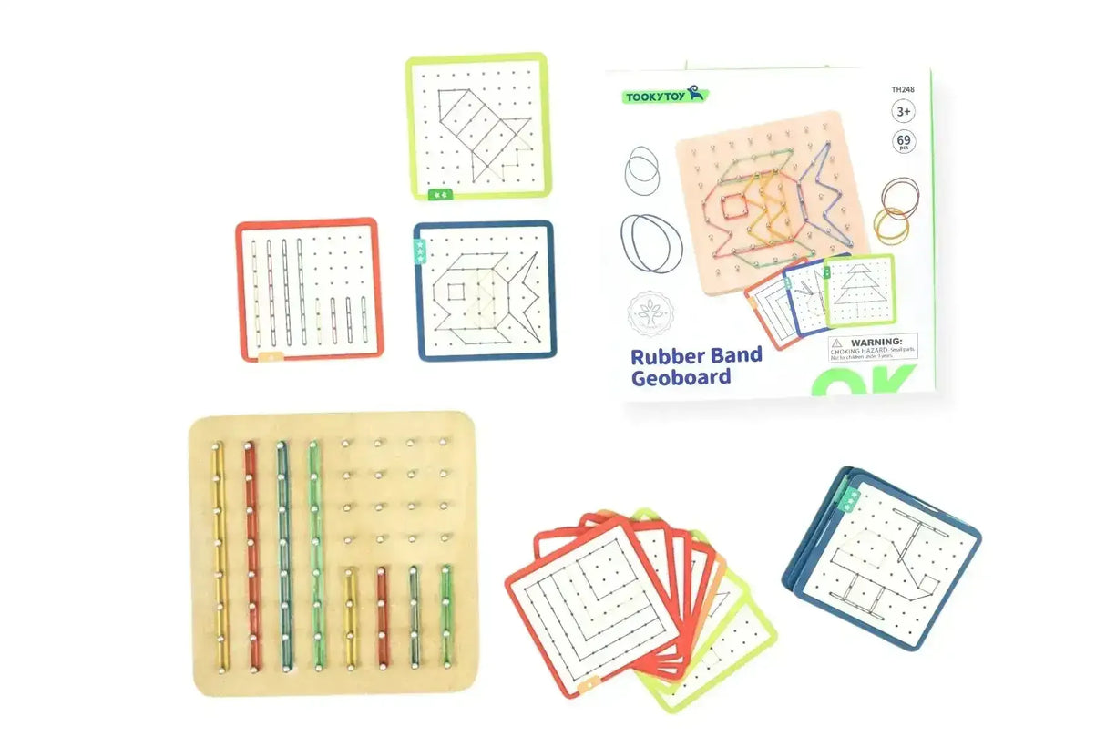 Creative Rubber Band Geoboard Pattern Puzzle Game - Toybox Tales