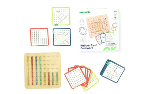 Creative Rubber Band Geoboard Pattern Puzzle Game - Toybox Tales
