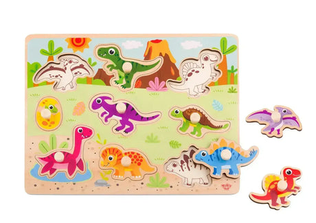 Dinosaur Peg Puzzle - Toybox Tales