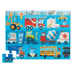 Vehicles Classic Floor Puzzle 36 Piece - Crocodile Creek - Toybox Tales