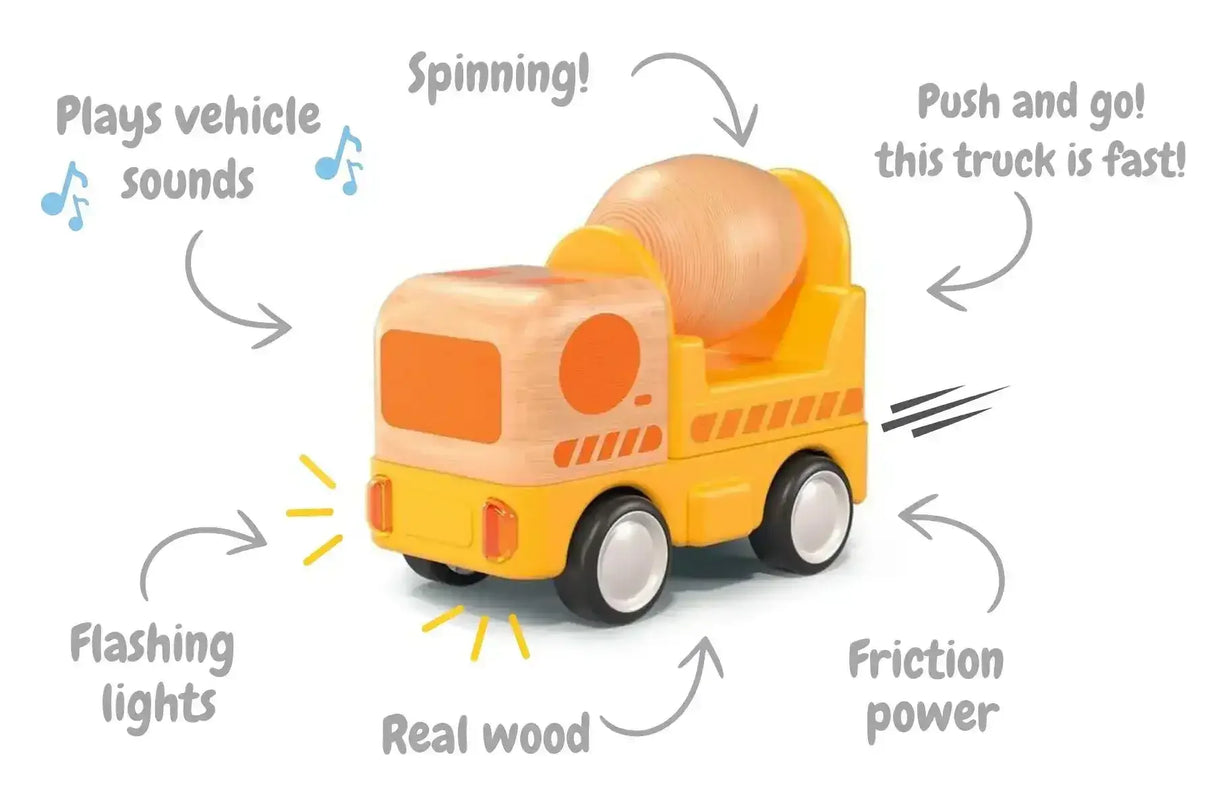 Wooden Friction Concrete Mixer with Sound and Light