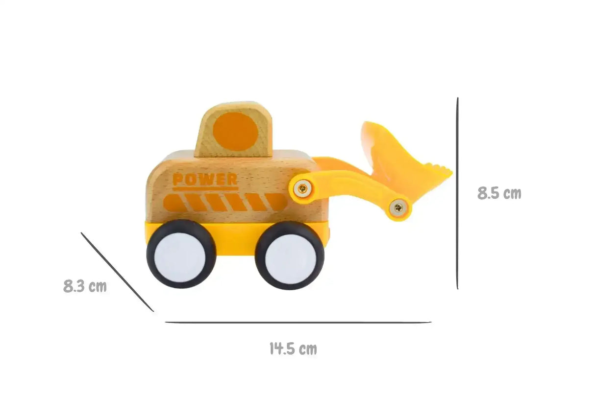 Wooden Friction Bulldozer with Light and Sound