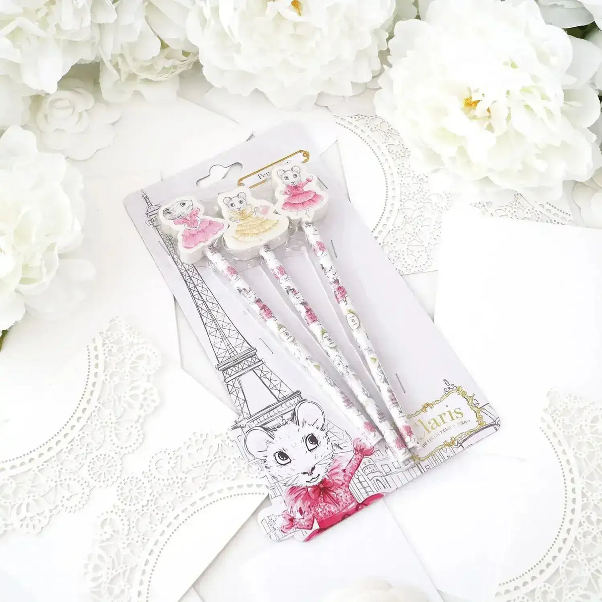 Claris Pencils with Topper (Set of 3) - Toybox Tales