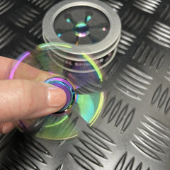 Kaiko Fidgets | Wheel Spinner Metal Fidget Oil Slick