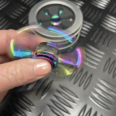 Kaiko Fidgets | Wheel Spinner Metal Fidget Oil Slick