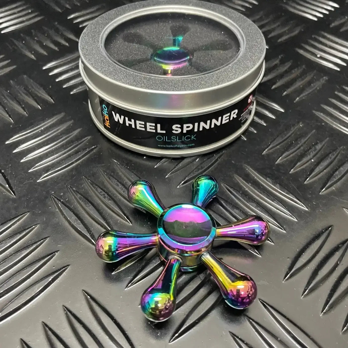 Kaiko Fidgets | Wheel Spinner Metal Fidget Oil Slick
