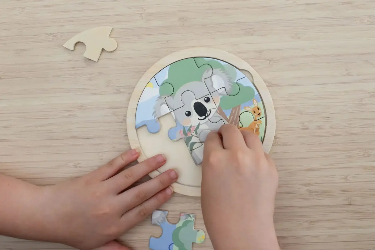 Wooden Australian Animal Puzzle 9 Pieces
