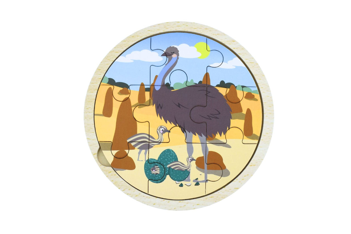 Wooden Australian Animal Puzzle 9 Pieces