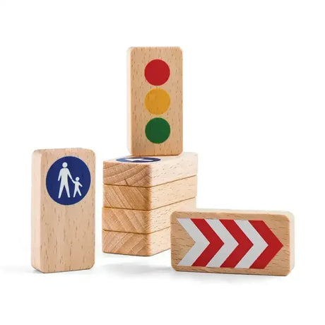 Waytoplay - Road Blocks Set Traffic Signs - Toybox Tales