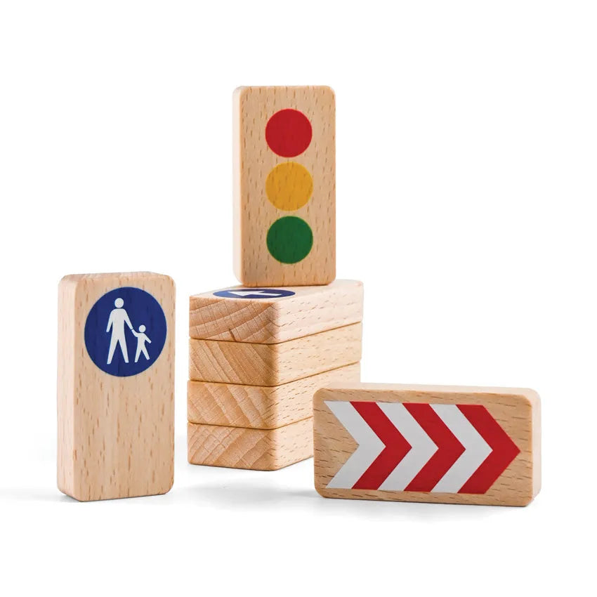 Waytoplay - Road Blocks Set Traffic Signs