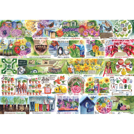 Gibsons Wheelbarrows & Wellies 1000 piece jigsaw puzzle